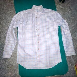 Stenstroms FITTED BODY Plaid Print Twill Button Up Shirt Sz 15.5/39